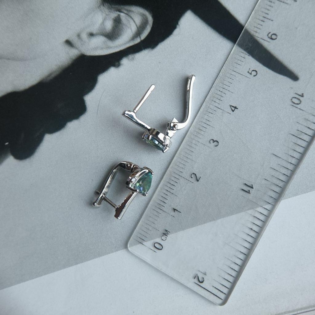 Серебряные серьги с мистик топазом 3.951ct (2191315)