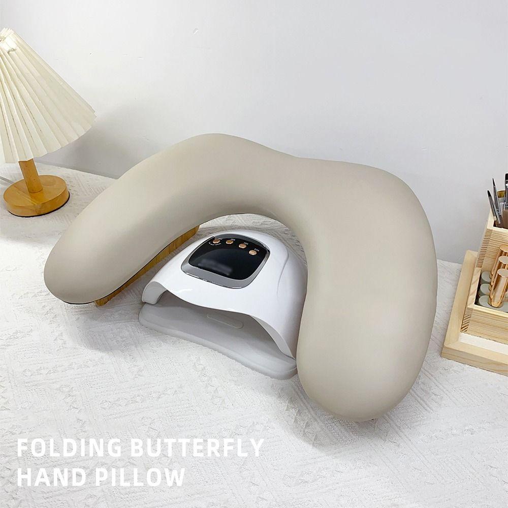 U-shaped Nail Arm Rest Cushion Wooden Base Manicure Hand Pillow Nail Art Stand Nail Polishing