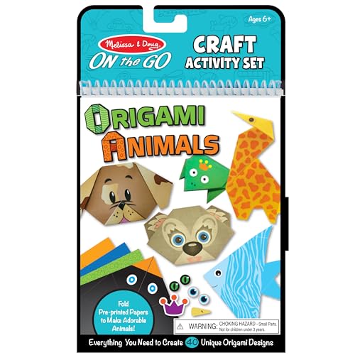 

Melissa & Doug Animal Origami Set, 40 Sheets with Stickers, 9442, Authentic