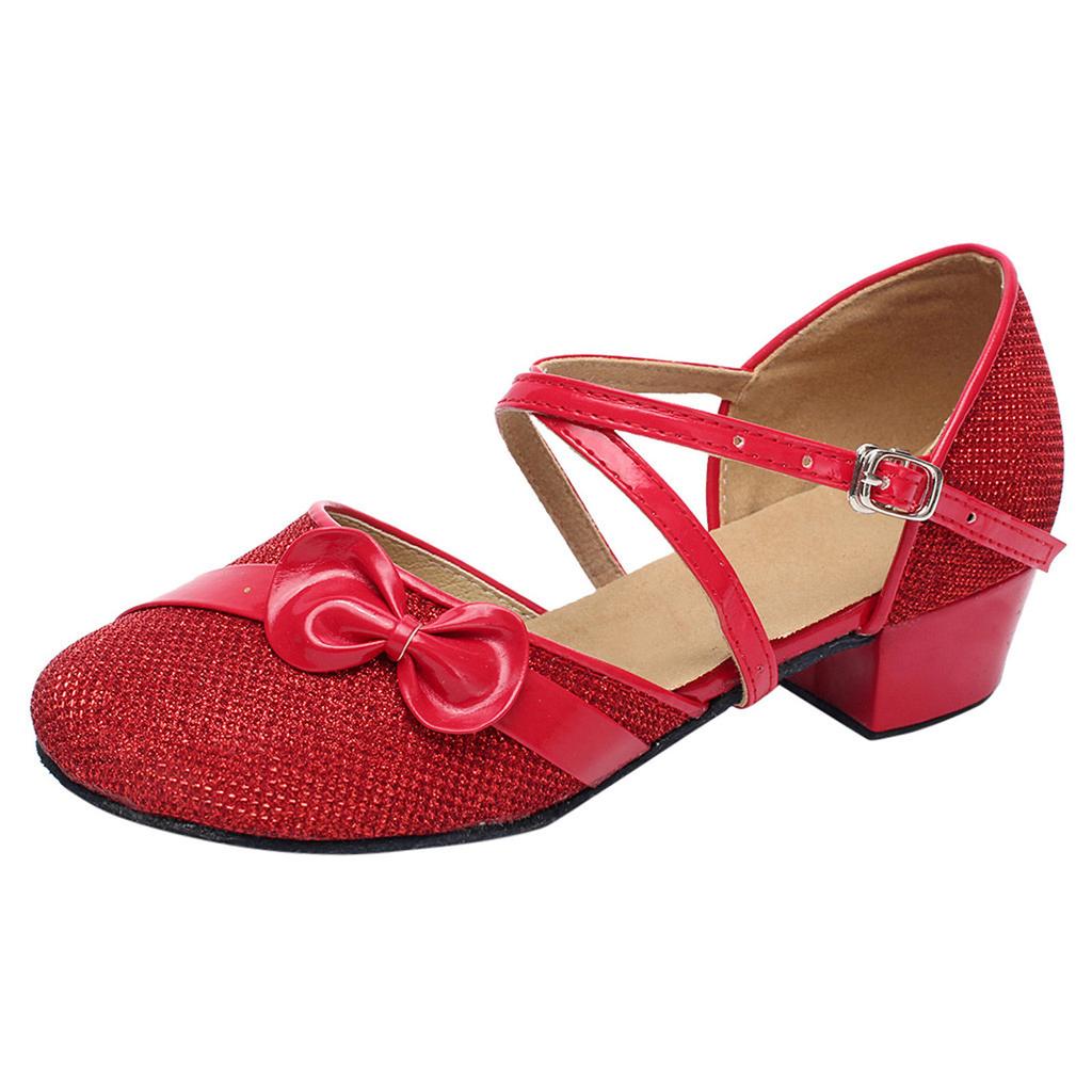 Yürüyor Bebek Çocuk Kız Tek Parti Prenses Dans Balo Salonu Tango Latin Ayakkabı