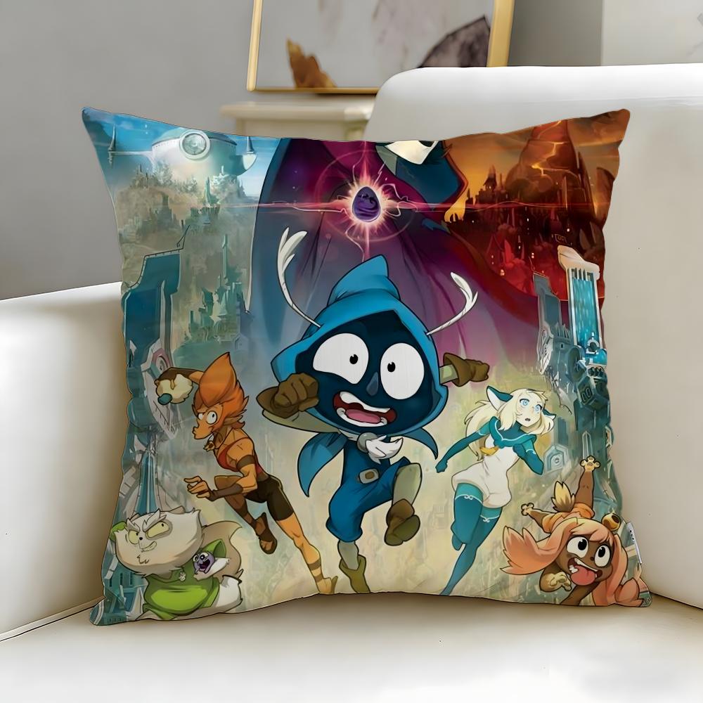 classic game Dofus Cushion Cover Soft EasyWash Pillow Case Versatile for Couch Bed Travel and Office