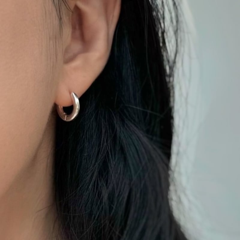 THE BORING simple ring earrings