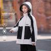 Girls' Winter Hooded 3-in-1 Outdoor Camping Jacket