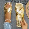 Fashion Shoes for Women 2024 Hot Sale Square Toe Women's Slippers Summer Open Toe Solid Outdoor Casual Beach Flat Large Size Slippers