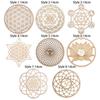 Flower Of Life Energy Mat Slice Wood Base Wooden Wall Sign Laser Cut Handmade Coasters Making Sacred Geometry Ornament Decor