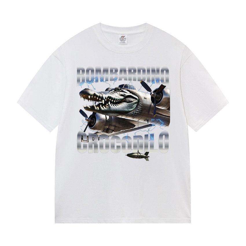 Limitované Bombardino Krokodýl Vtipné Meme Tričko Pánské Dámské Letní O-výstřih Krátký rukáv Tričko Módní Vysoce kvalitní Bavlněná Trička
