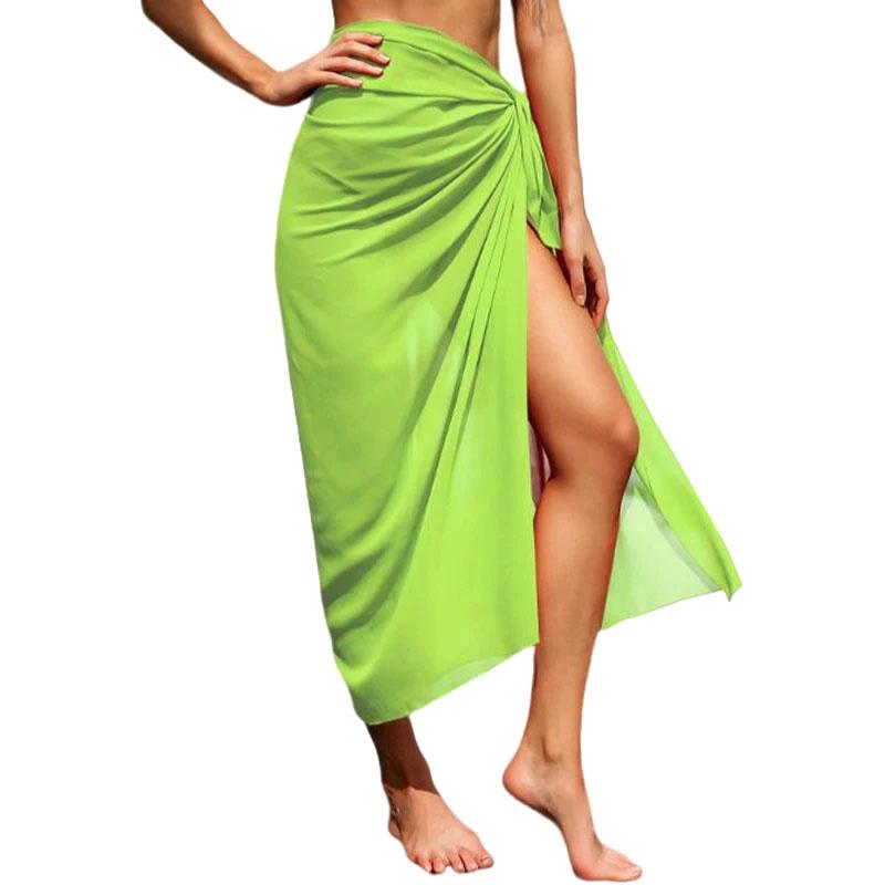 Summer Sexy Beach Skirts Women Beach Wear Chiffon Beach Wrap Skirt Towel Long Sarong Cover Up Sexy Bikini Scarf