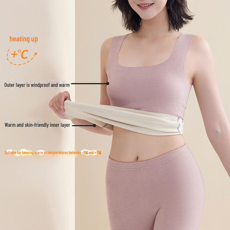 Hřejivá dámská vesta ze sametu German s čtvercovým výstřihem – Bezešvá, s přídavným sametem, Zesílená pro podzim a zimu, Odolná proti chladu.