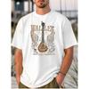European Size Men's White Pure - Polyester T - Shirt: Wallen Nashville Guitar with Wings Motif