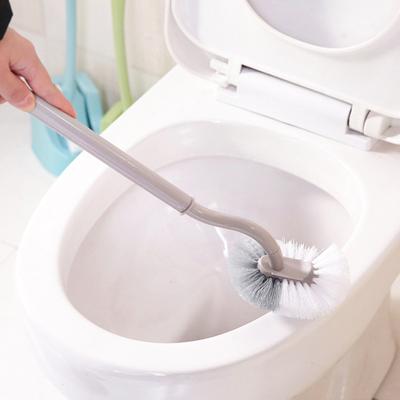 Long Handle Toilet Brush S-Shaped Toilet Bowl Brush Strong Cleaning Power Wall-Mountable