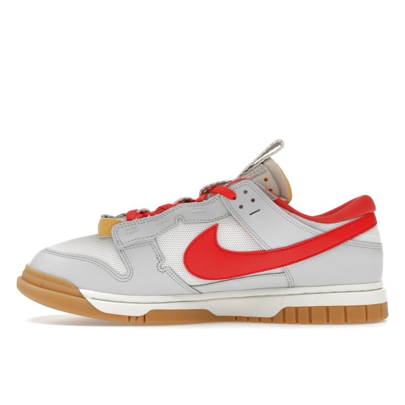 Nike Air Dunk Jumbo Ultraman Herren-Sneaker Weiß Hellkarmesinrot Reines Platin DV0821-102