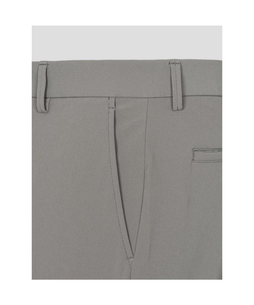 Binpolmen Poly Elastic Waist Standard Fit Pants Khaki