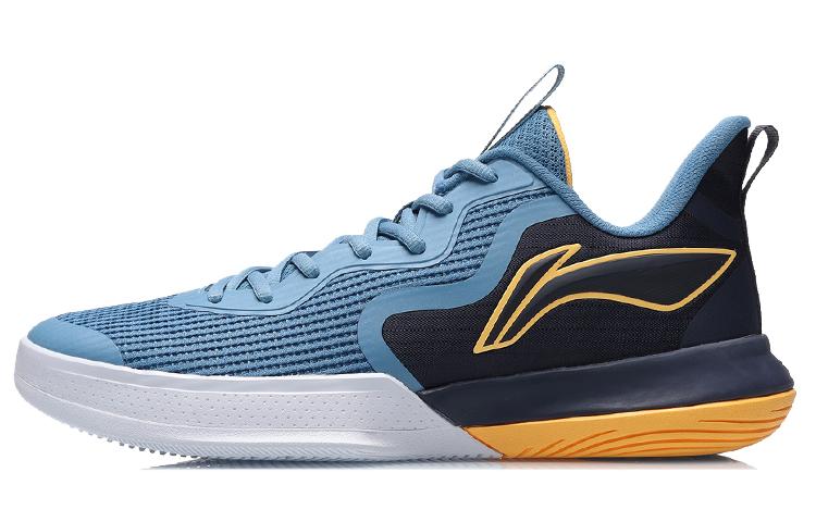 Li Ning Flash Basketball Shoes Men s Low Top Blue/Black/Yellow ABCR007-4 43