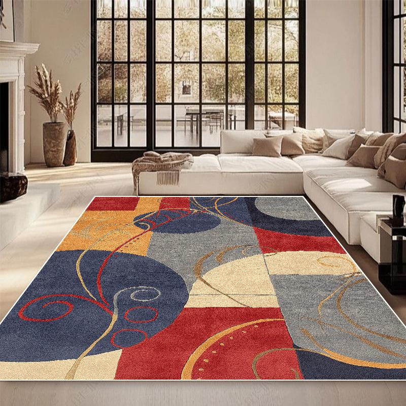 Modern Decoration Living Room Carpet Fashion Geometric Design Large Rugs Bedroom Non-slip Rug Hall Sofa Side Plush Floor Mats