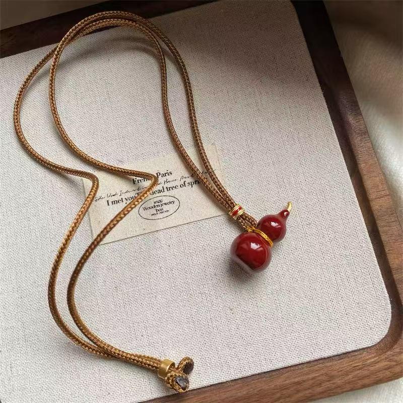 

70СМ Красочное Эмалевое Ожерелье-Тыква - Продвинутая Мода для Женщин