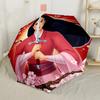 Mulan's Brave Journey Portable Automatic Umbrella Retractable Design with 8-Rib Durability Sturdy Construction All-Season Umbrella for Travel