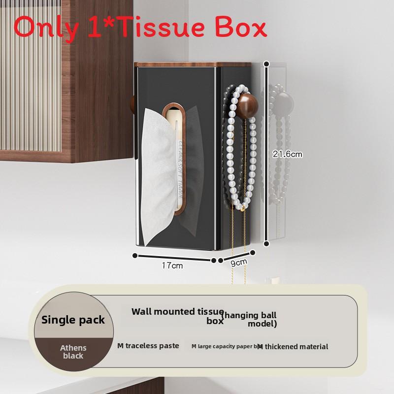 Wall Mounted Tissue Box With Waterproof Material For Bathroom And Kitchen Use