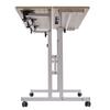 Mobile Standing Desk Stand Up Desk, Height Adjustable Home Office Desk with Standing & Seating 2 Modes, Tilting Tabletop