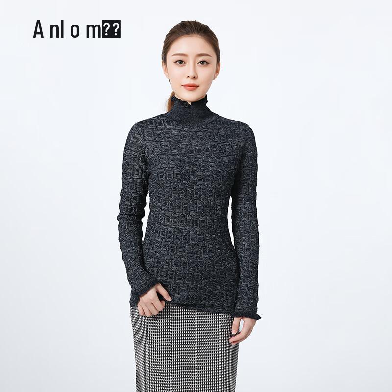 Anlom Women's Monogram Turtleneck Pullover Sweater