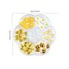 1 Scatola Charms per Unghie Cartoni Animati 3D Giallo Vasetto di Miele Piccola Ape Perla Bianca Simulazione Fiori Margheritina Bianca Per Accessori Nail Art Unghie Fai da Te