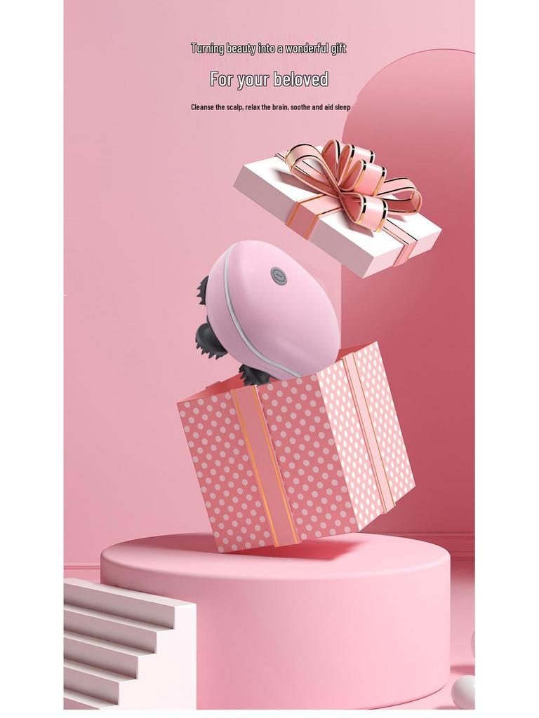 Akıllı Mini Elektrikli Su Geçirmez Baş Masaj Aleti: Kablosuz Fizyoterapi Yoğurma ve Kaşıntı Kazıyıcı