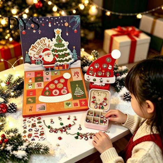 DIY Advent Calendar Bracelet Christmas Countdown 2026 for Girls, Making Kit with Jewelry Supplies Teens 24 Days of Charms And Beads Holiday