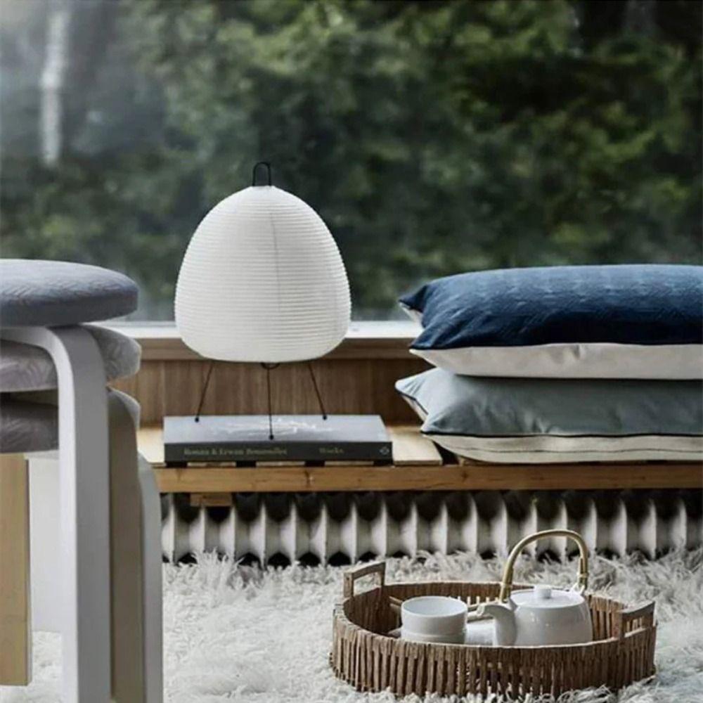 Creative Rice Paper Lantern Modern Tripod Floor Lamp Art Led Table Lamp  Children Bedroom