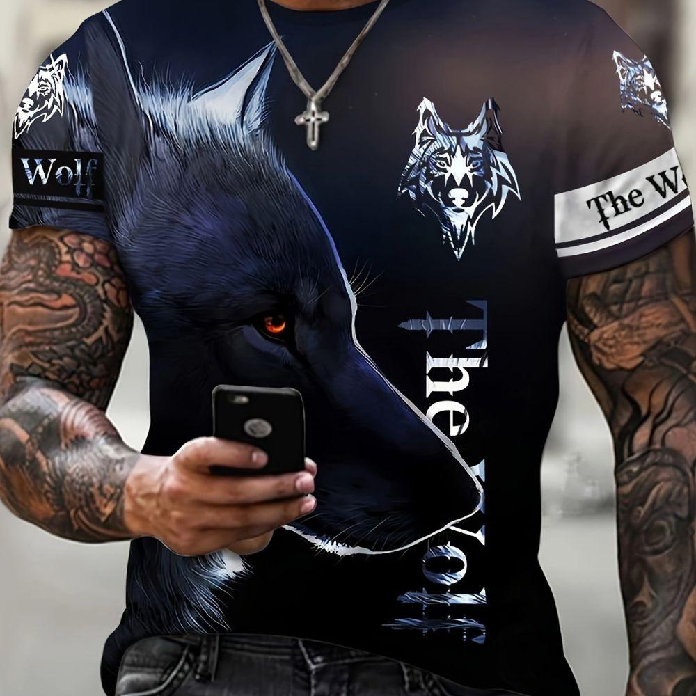 Summer Wolf 3D Printed T-Shirt Men's Women Fashion Casual Short Sleeve Men O-neck T-Shirt Funny Outdoor Top T-Shirt