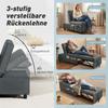 4-in-1 Multifunctional Sleeper Sofa, Foldable Sleeper Chair with Adjustable Backrest and Cushion