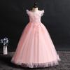 Abito Lungo da Principessa per Bambina Gonna a Petali Taglia Media Grande Bambini Monocolore Rete Abito per Bambini Rete Traspirante Abito Formale per Feste e Banchetti
