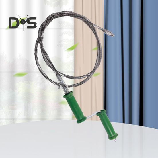 Unblock Spring Sewer Cleaning Brushes High Strength Spring Steel Dredge Spring Bead Chain Design Drain Cleaning Brush