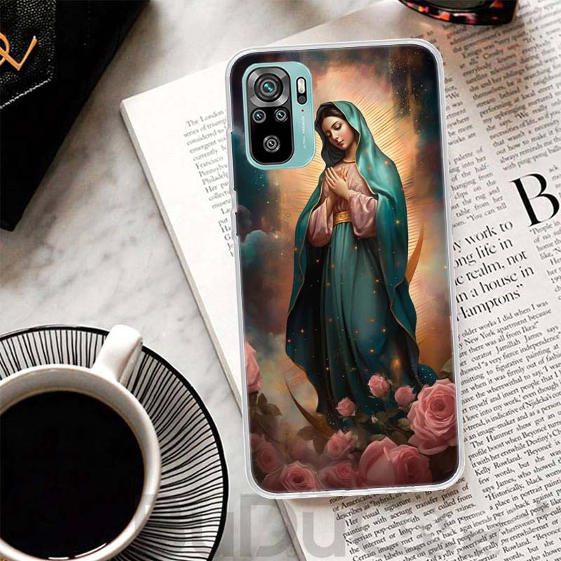 Jungfrau von Guadalupe Jungfrau Maria Hülle Für Xiaomi Redmi Note 10 9S 9 8T 8 Pro 7 5 Mi 9T 10T 11T 12T 11 12 Lite 12X A3 A2 A1 Druck