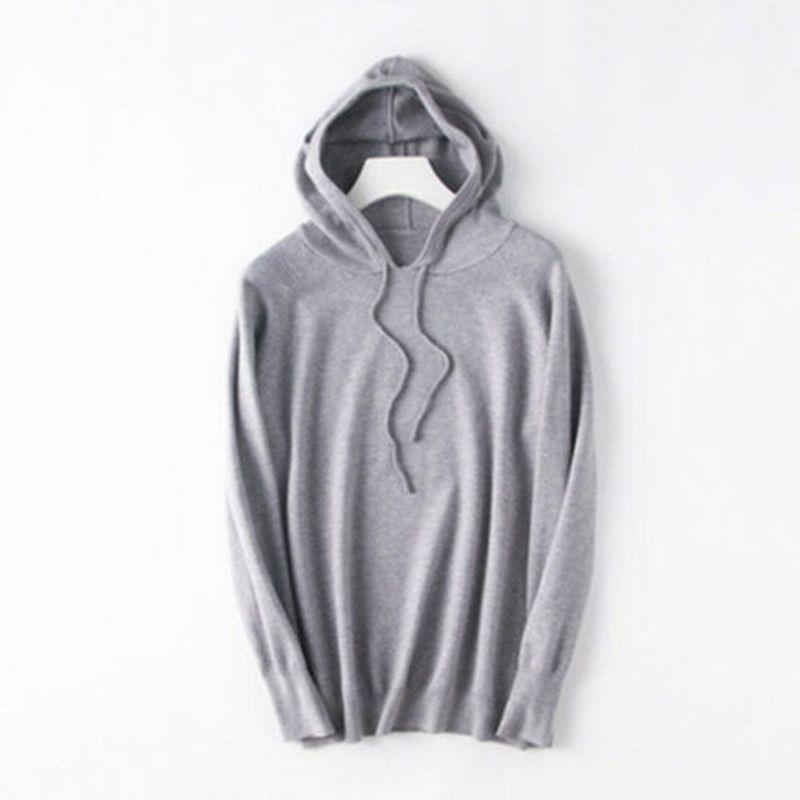 Locker gestrickter Damen-Hoodie aus weichem Kaschmir für kuscheligen Komfort
