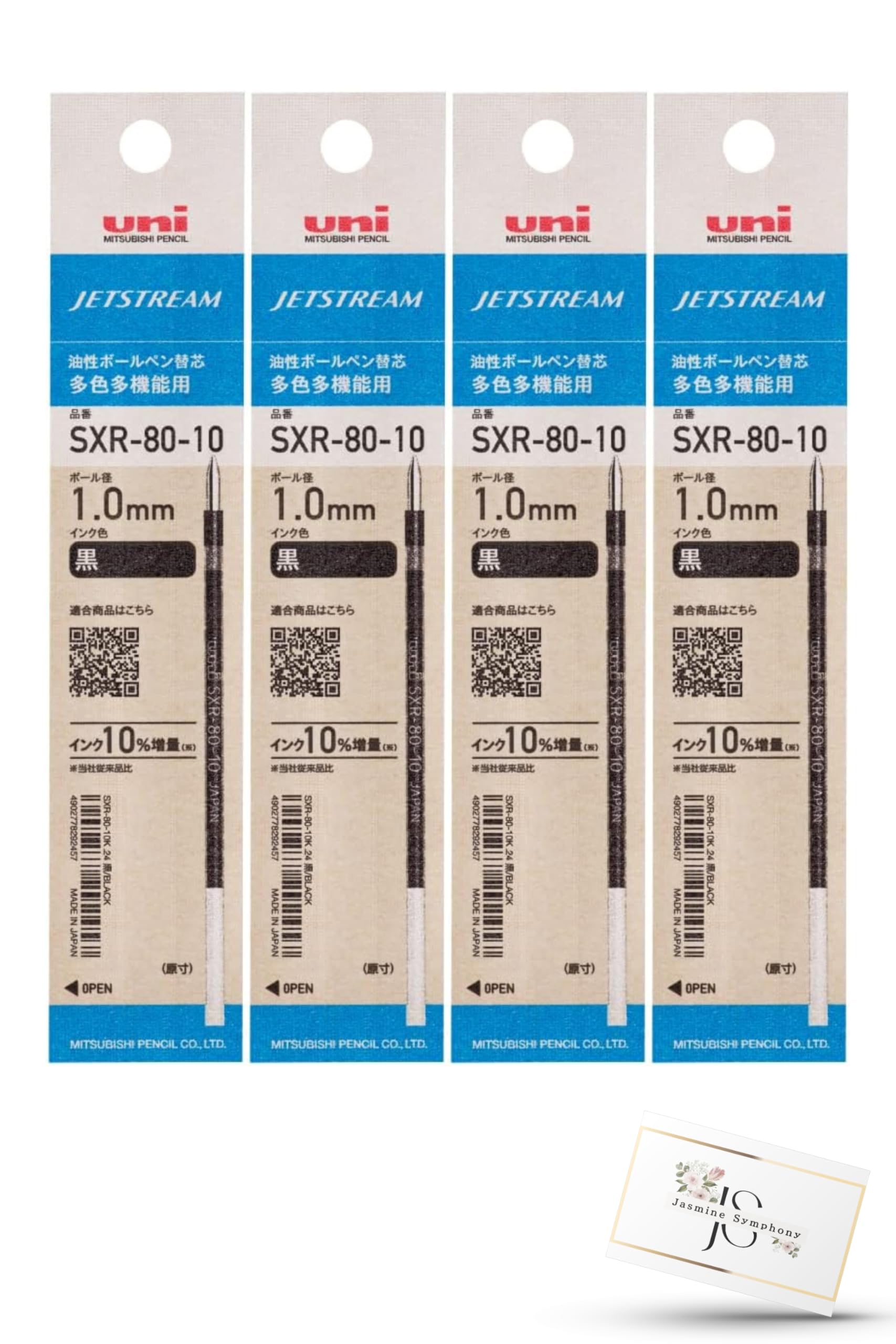 Mitsubishi Pencil Jetstream Ballpoint Pen Refills Ball Black sxr 8010 uni MITSUBISHI Pencil JETSTREAM Includes 1 Original Index Card Multi-Color