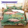 Lotus Pattern Bedding Quilt Set Quilt Cover Pillowcase Home Decoration Gift (1 * Duvet Cover + 2 * Pillowcase, Without Core)