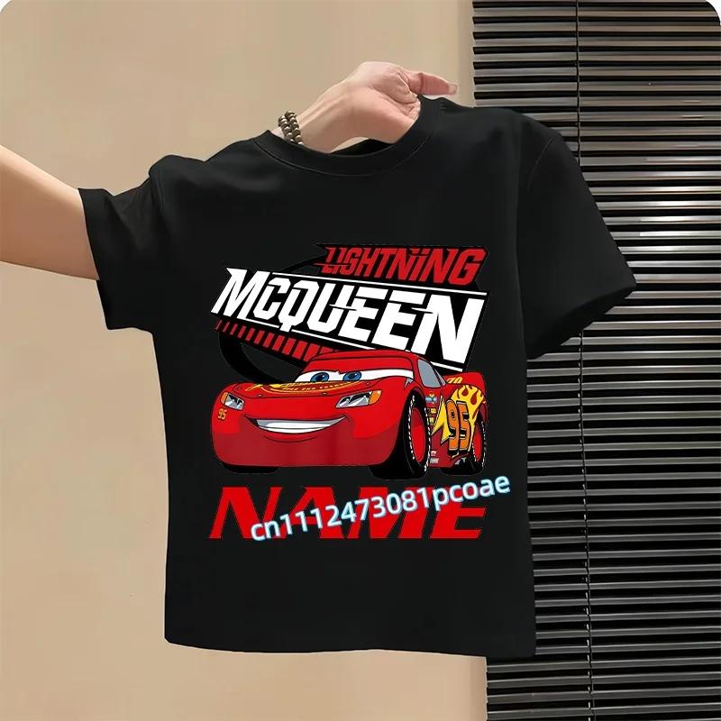 Heißer Verkauf Auto Pixar Lightning McQueen Druck Niedliche Kinder T-Shirts Mädchen Kleidung Baby Jungen Kurzarm T-Shirt Sommer Kinder Oberteile