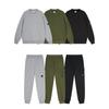 Mens Casual Tracksuit Set Solid Color Crew Neck Pullover Sweatshirt Pants Loose Fit Youth Streetwear