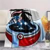 Cartoon Pokémon Pattern Flannel Blanket, High Quality Comfortable for All Seasons, Home Decor, Warmth and Comfort, Perfect for Gifts.
