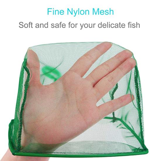 Fish Net Long Handle Strong Bearing Aquarium Accessory Fine Mesh Aquarium Net for Transferring