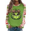 Women's Casual Fashion Graphic Printed Vintage Casual Print Long Sleeve O-Neck Pullover Top Blouse