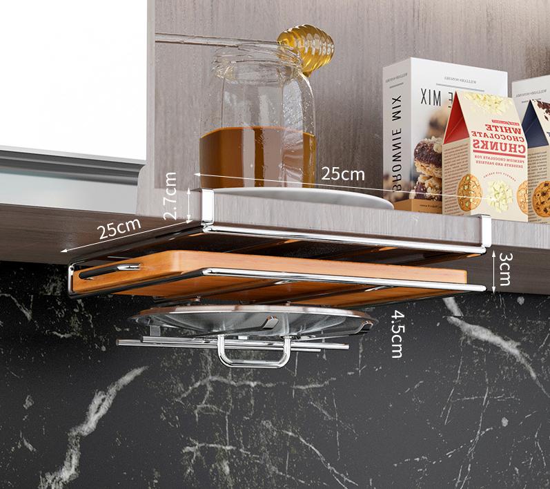 Hängendes Regal für Stielgläser zur Unterschrankmontage Barhänger Glas Kelch Eisenregal Barwerkzeug Eisen Weinregal Glashalter