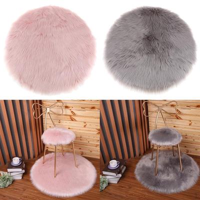 Different Colors Faux Seat Cushion Pad, Artificial Plush Mat