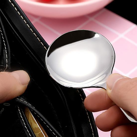 Nerezová lžíce na zmrzlinu s krátkou rukojetí, cukr, sůl, koření, naběračka