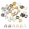 200pcs Metal U Shape Wire Protector Connector 4.5x4mm Guard Guardian Clasps Connectors for Jewelry Making Craft Components