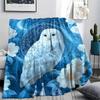 Snowy Owl Print Flannel Blanket, High quality Comfortable for All Seasons, Home Decor, Warmth and Comfort, Perfect for Christmas Gifts
