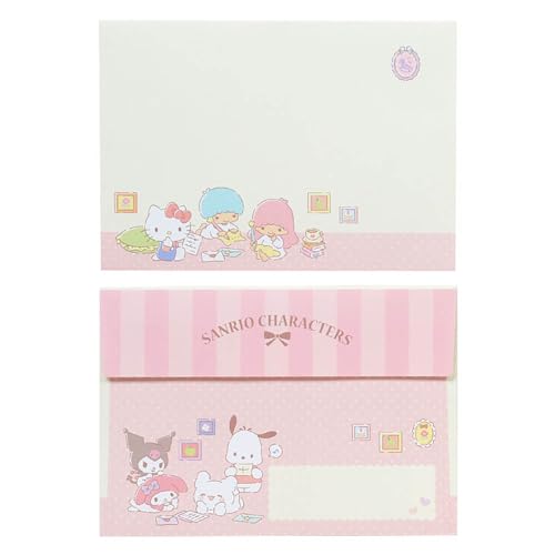 Sanrio 493945 Charakter Briefpapier Set Sanrio Charaktere Verpackung: Ca.. Breite 6,3 x Tiefe 0,3 x Höhe 8,7 Zoll (16 x 0,8 x 22 cm)
