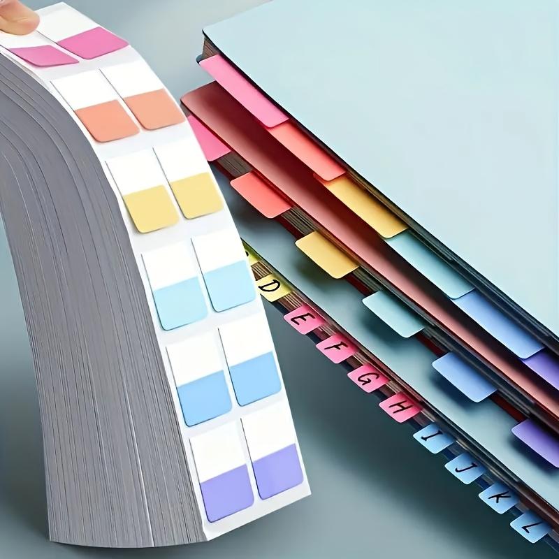[Reusable Index Tabs] 240pcs Reusable Plastic Index Tabs | Versatile Page Markers & Document File Organizers for Office Management