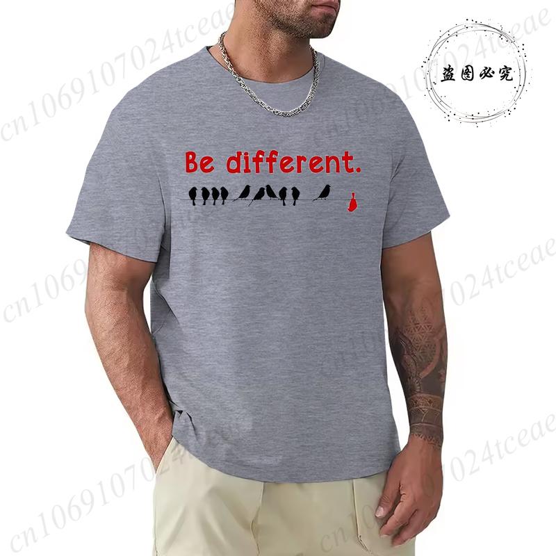 Mens TShirts Clothing Letter Bird Graphic TShirts Round Neck Short Sleeve Casual TShirt Fashion Summer Tshirt Short Sleeve