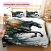 1PC Horse Bedding Quilt Set Quilt Cover Pillowcase Home Decoration Birthday Gift (1 * duvet cover + 15 * pillowcase, without core)