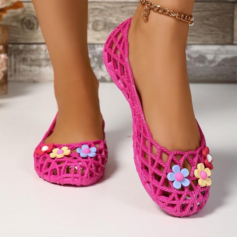 Flats Women Shoes Casual Mesh Shoes Cozy Walking Flower Sandals Woman Loafers Shoes 2025 Summer Dress Zapatos De Mujer